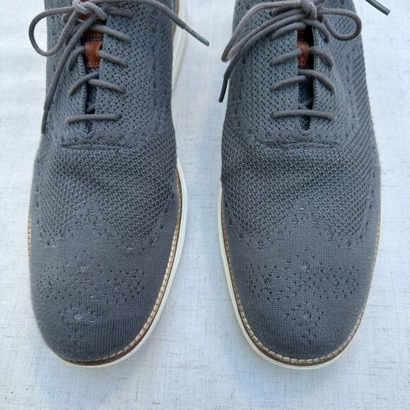 Cole Haan OriginalGrand Wingtip Knit Oxford Men's 15 Gray C27961 Casual Shoes - Picture 3 of 11